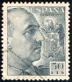 Spain - 1940 - General Franco - 50 CTS - Blackboard - Dictator, Army General - Edifil 927 - 0